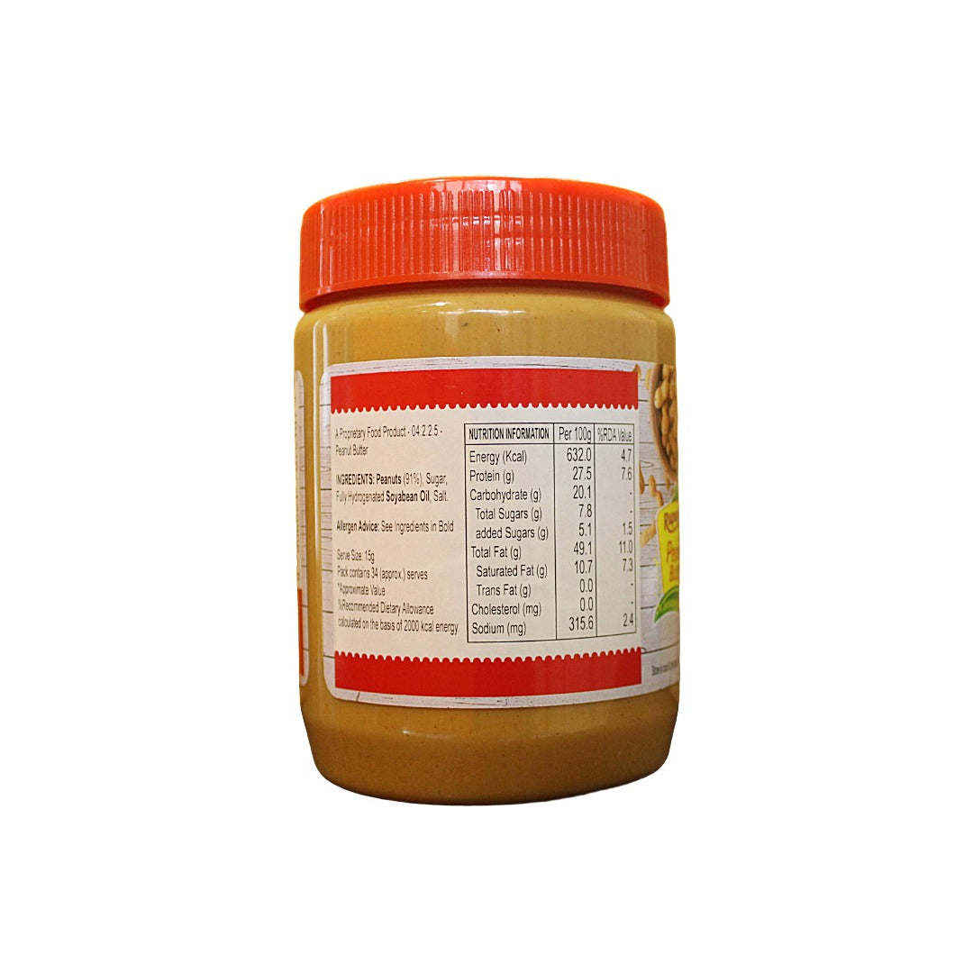 Ruparel’s Creamy Peanut Butter 510g | 91% Roasted Peanuts | High Protein Creamy