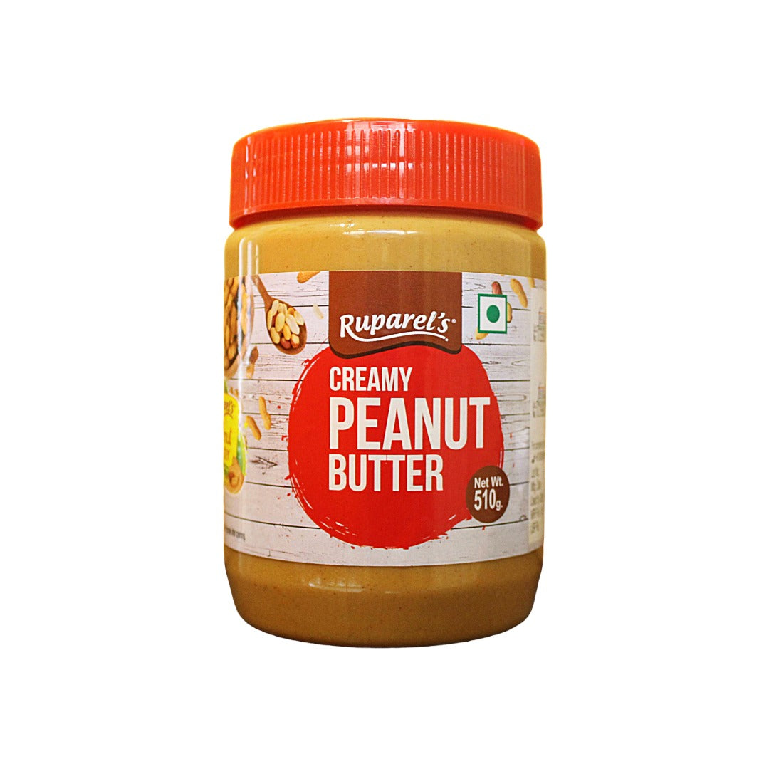 Ruparel’s Creamy Peanut Butter 510g | 91% Roasted Peanuts | High Protein Creamy