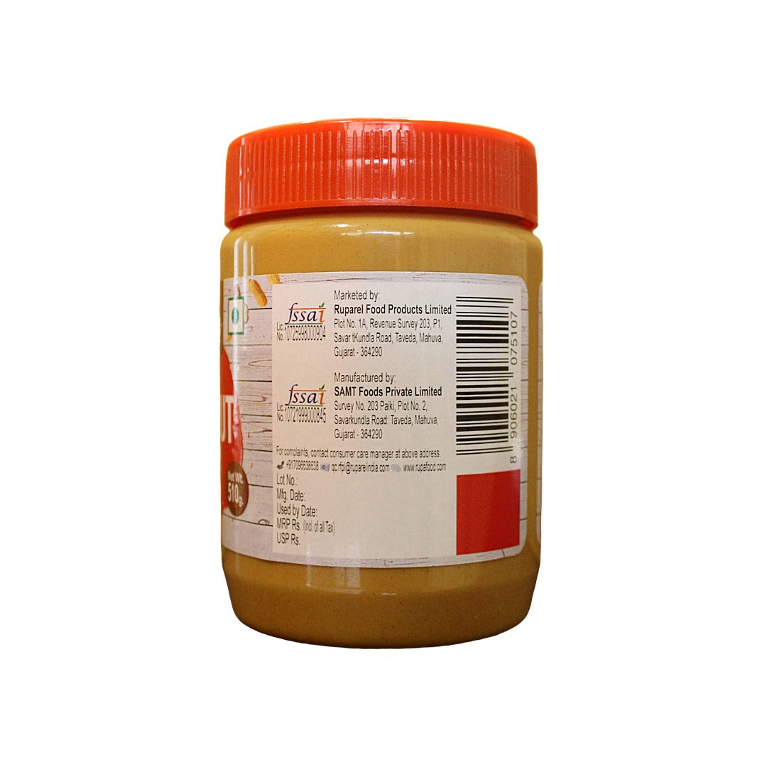 Ruparel’s Creamy Peanut Butter 510g | 91% Roasted Peanuts | High Protein Creamy