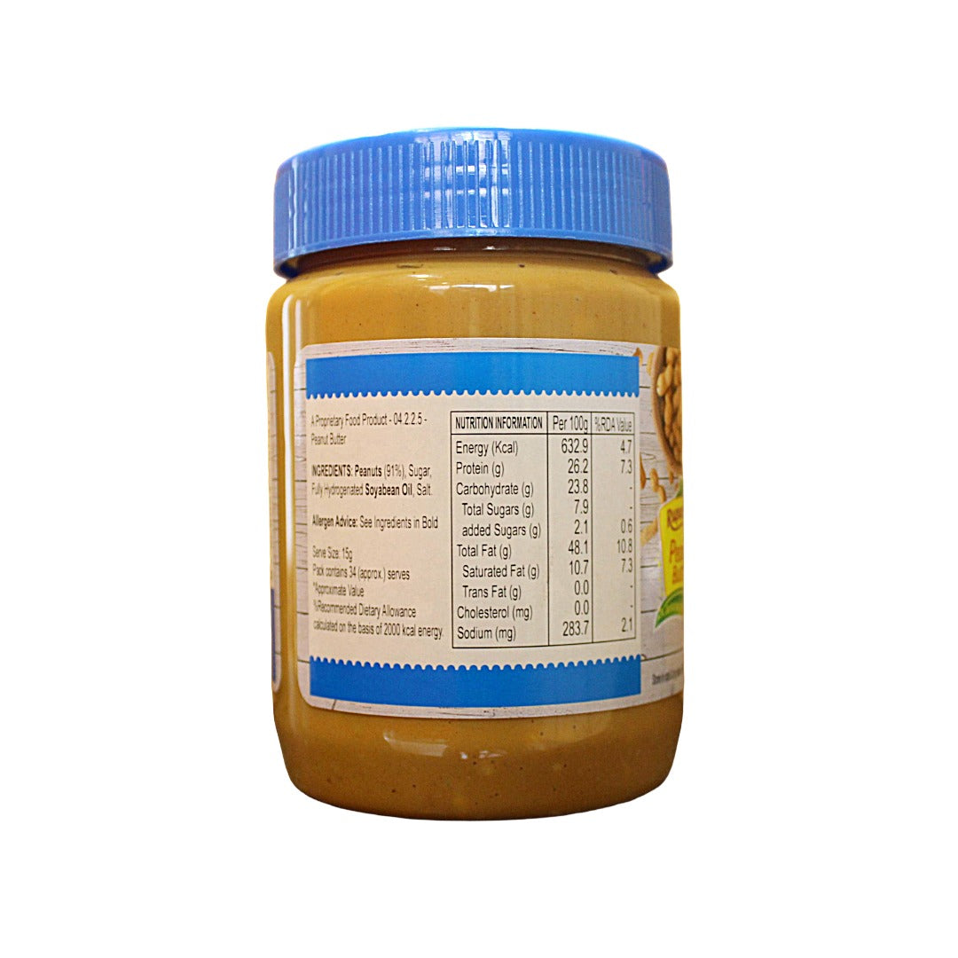 Ruparel’s Crunchy Peanut Butter 510g | 91% Roasted Peanuts | High Protein Crunchy | Zero Cholesterol | Nutritious & Tasty Snack