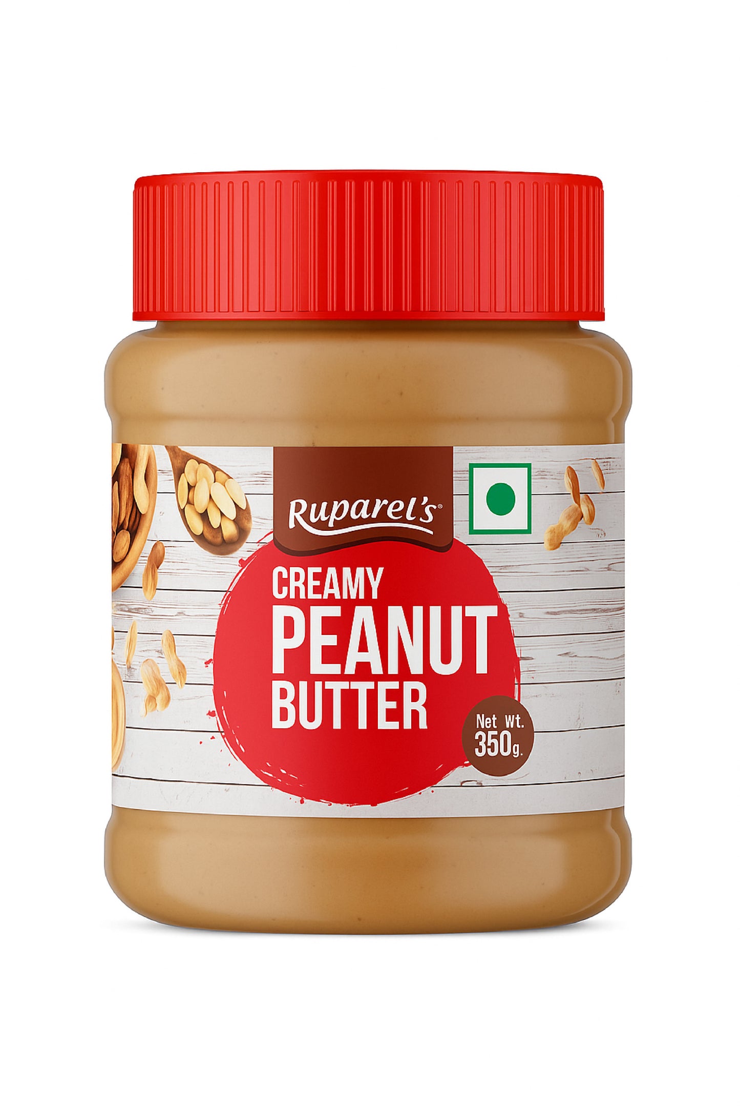 Ruparel’s Creamy Peanut Butter 350g | 91% Roasted Peanuts | Protein Rich Spread | No Cholesterol | Delicious & Nutritious Breakfast