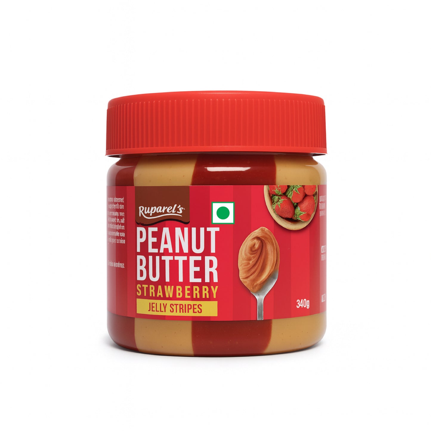 Ruparel Peanut Butter Strawberry Jelly Stripes 340g