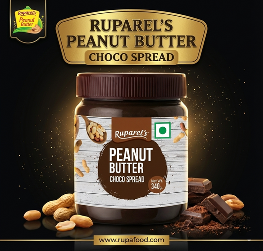 Ruparel Peanut Butter Spread with Cocoa 340g | Smooth & Creamy Peanut Spread | Delicious Cocoa Flavor | Perfect for Bread, Sandwiches, Toast & Breakfast Recipes