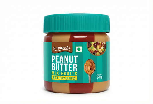 Ruparel Peanut Butter Mix Fruits with Jelly Stripes 340g