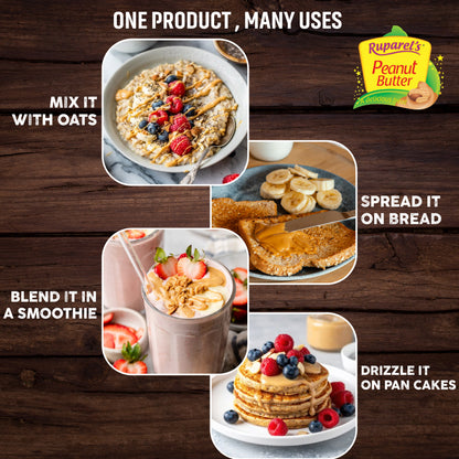 RUPAREL'S PEANUT BUTTER Special Combo offer Crunchy 510g, Creamy 510g, Crunchy 350g and Creamy 350g total 1720g | 91% Roasted Peanuts | Protein Rich | No Cholesterol | Delicious & Nutritious Breakfast