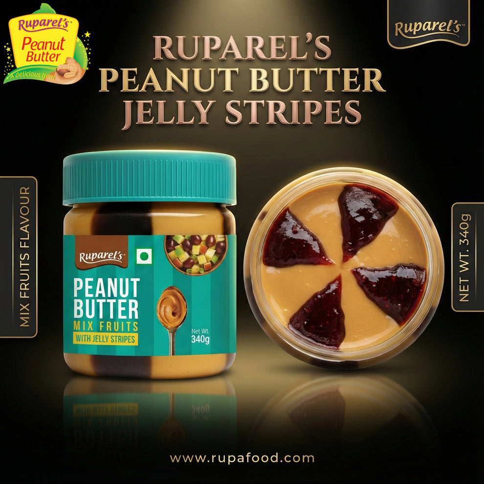 Foram Ruparel Ruparel Peanut Butter Mix Fruits with Jelly Stripes 340g – RUPAREL ...