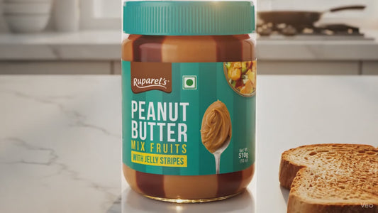 Ruparel Peanut Butter Mix Fruits with Jelly Stripes 340g