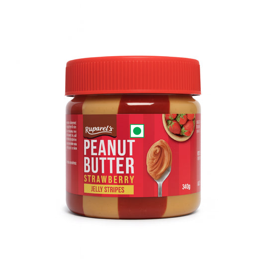Ruparel Peanut Butter Strawberry Jelly Stripes 340g